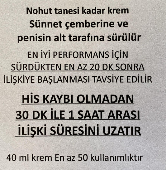 GECİKTİRİCİ KREM ( erken boşalmaya son !!! )